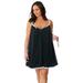 Plus Size Women's Babydoll Ruffle Gown by Amoureuse in Black (Size 1X)