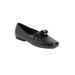 Wide Width Women's The Emili Ballet Flat by Comfortview in Black (Size 7 1/2 W)