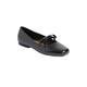 Wide Width Women's The Emili Ballet Flat by Comfortview in Black (Size 7 1/2 W)