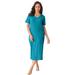 Plus Size Women's Ribbed Sleepshirt by Woman Within in Dark Turq (Size L)