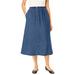 Plus Size Women's 7-Day Mockfly Skirt by Woman Within in Medium Stonewash (Size 32 W)