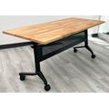 66" x 30" Solid Wood / Beech Flip & Stow Training Table