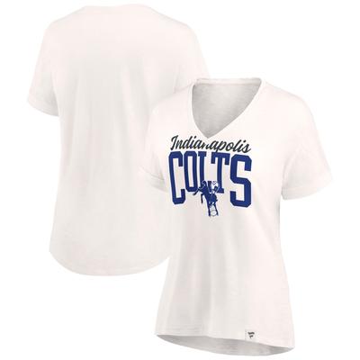 Haferflockenfarbenes Indianapolis Colts Motivating Force Leichtes T-Shirt mit V-Ausschnitt für Damen Image