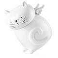 Y YHY Cat Treat Cookie Jar, 40 Ounces Ceramic Kitchen Canister, White Food Jar with Cute Cat Design for Cookie, Candy, and Pet Treat, Birthday Gift