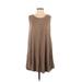 Molly Green Casual Dress - A-Line: Brown Solid Dresses - Women's Size Small