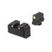 Night Fision Optics Ready Stealth Lower 1/3rd Night Sight Set Glock 17/19/34 w/ RMR/507c/SRO/ACRO Yellow Front Black GLK-001-330-353-YGZG