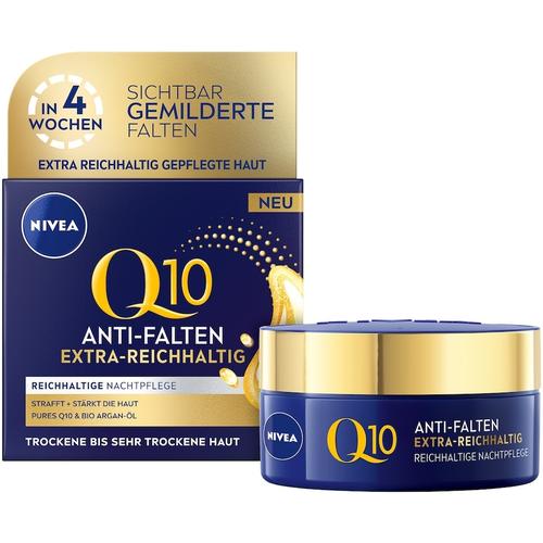 NIVEA – Q10 Power Anti-Falten Extra-Reichhaltige Nachtpflege Nachtcreme 50 ml