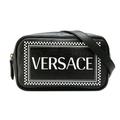 Versace black classic logo cross body bag