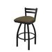 Holland Bar Stool 411 Jackie Low Back Swivel Bar & Counter Stool Plastic in Blue/Black/Brown | Counter Stool (25" Seat Height) | Wayfair 41125BW017