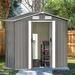 Schnappi 6'5" ft. W x 4'4" ft. D Galvanized Steel Traditional Storage Shed | 73.2 H x 77.2 W x 52 D in | Wayfair SH000195AAD