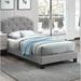 Red Barrel Studio® Tufted Platform Bed Upholstered/Polyester in Gray | 43 H x 62 W x 85 D in | Wayfair AEE7A95A9E874F44B20D9DA52C020828