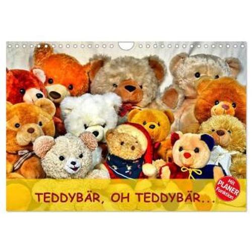 Teddybär, Oh Teddybär... (Wandkalender 2024 Din A4 Quer), Calvendo Monatskalender