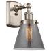 Ballston Urban Cone 11" High Brushed Nickel Sconce w/ Smoke Shade