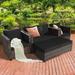 5 Pieces Patio Cushioned Rattan Furniture Set