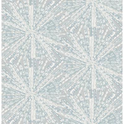 LiLi WhittWhitt Grey Blue Sunburst Peel & Stick Wallpaper