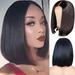 Mairbeon Women Fashion Centre Parting Short Straight Bob Cut Hair Wig Cosplay Hairpiece