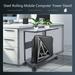 TOOL1SHOoo 2-Tier Mobile Computer Tower Stand Free Standing Under Desk PC CPU Stand Holder