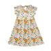 ZRBYWB Little Child Girl Dress Short Sleeve Dress Girl s Dress Multi Color Floral Girl s Sundress Summer Casual Dress Baby Girl Clothes