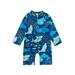 Thaisu Toddler Kid Baby Boys Rash Guard Long Sleeve Zipper Beach Swimsuit One Piece Bathing Suit