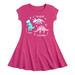 Instant Message - Type of Dinosaurs - Triceratops T-Rex Stegosaurus - Toddler & Youth Girls Fit & Flare Dress