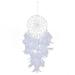 wendunide household electric appliances wall feathers girl handmade decoration hanging lace led white bohemian led light white