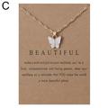 Butterfly Acrylic Pendant Necklace Clavicle Choker Chain Jewelry Women L0N5