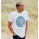 Rapanui Men's Reading The Waves T-shirt Size: XXL Navy Blue Certified Organic Cotton Printed T-shirt