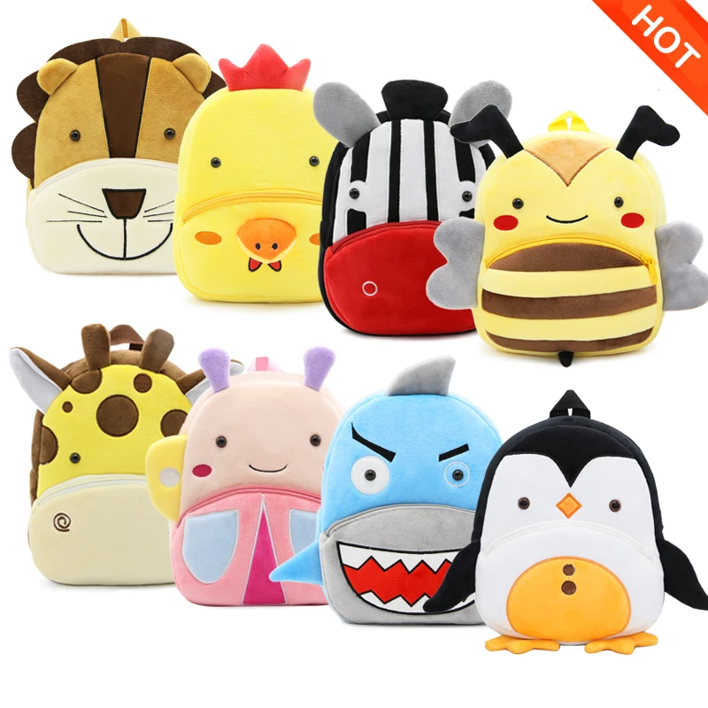 Dessin animé mignon sac à dos en peluche animal sac à dos garçon fille école sac à dos sortie sac de loisirs