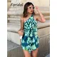 Boho Beach Style Mini Robe Verte pour Femme Fibre fur s Ensembles Assortis Robe d'été Robes