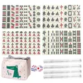Jeu de Mahjong chinois avec sac de rangement 144 pièces ensemble traditionnel mini tuiles