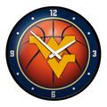 Orange West Virginia Mountaineers Basketball Modern Disc Wall Clock
