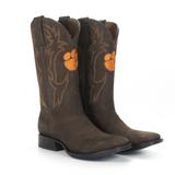 Men's Brown Clemson Tigers Western Boots