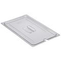 Cambro 10CWCHN135 Camwear Food Pan Cover - Full Size, Notched, Handle, Clear, With Handle, Clear Polycarbonate