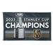 WinCraft Vegas Golden Knights 2023 Stanley Cup Champions Locker Room 3' x 5' On-Ice Single-Sided Deluxe Flag