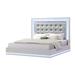 Passion Modern Style Queen/King Upholstery Bed Made with Wood & LED Lights