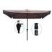 10 x 6.5FT Patio Umbrella Outdoor Waterproof Umbrella with Crank and Push Button Tilt