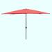 9ft Patio Umbrella Outdoor Waterproof Umbrella with Crank and Push Button Tilt