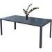 71" Aluminum Frame Outdoor Dining Table Patio Rectangular Tea Table w/ PS Finish Tabletop - 71"D x 35"W x 29"H