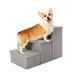 PET AWESOME Dog Stairs with Storage and Adjustable Steps for a Puppy Small or Medium Dog