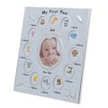 1Pc Baby 12 Months Photo Frame My First Year Baby Picture Frame Growth Record Photo Frame Infant Birthday Display Rack (White)