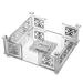 Matzah Holder with Square Crystal & Silver - 7.5 x 7.5 in.