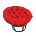 Thickened Overstuffed Round Cushion Egg Chair Cushion Replacement 23.6 x23.6 Egg Swing Chair Cushion for Indoor or Outdoor Swing Chairs Red