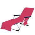 Beach Chair Cover with Side Pockets Thick and Quick Dry Chaise Lounge Chair Towel Cover for Sun Lounger Pool Chair Towel Cover