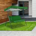 Patio Swing Canopy Replacement Garden Swing Chair Cover with Swing Cushion Cover for Patio Yard Canopy Furniture Dark Green