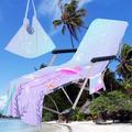 Beach Chair Towel Patio Chaise Lounge Chair Cover Pool Chair Cover with Pockets Microfiber Sunbathing Beach Chair Cover Enjoy Summer Time Towel No Sliding