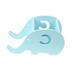 NUOLUX Multi-functional Storage Box Elephant Shaped Wood-plastic Plate Pen Pencil Holder Desk Organizer with Cell Phone Stand (Blue)