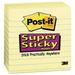Post-it Notes Super Sticky Canary Yellow Pads Lined 4 x 4 90-Sheet 6/Pack (6756SSCY)