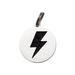 Silver & Black Lightning Bolt Pet ID Tag, Standard