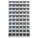 Quantum Storage QLP-3661-230-60CL 36 x 61 in. Gray Louvered Panel with Clear Bins