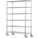14 Deep x 60 Wide x 60 High 6 Tier Gray Wire Shelf Truck with 1200 lb Capacity